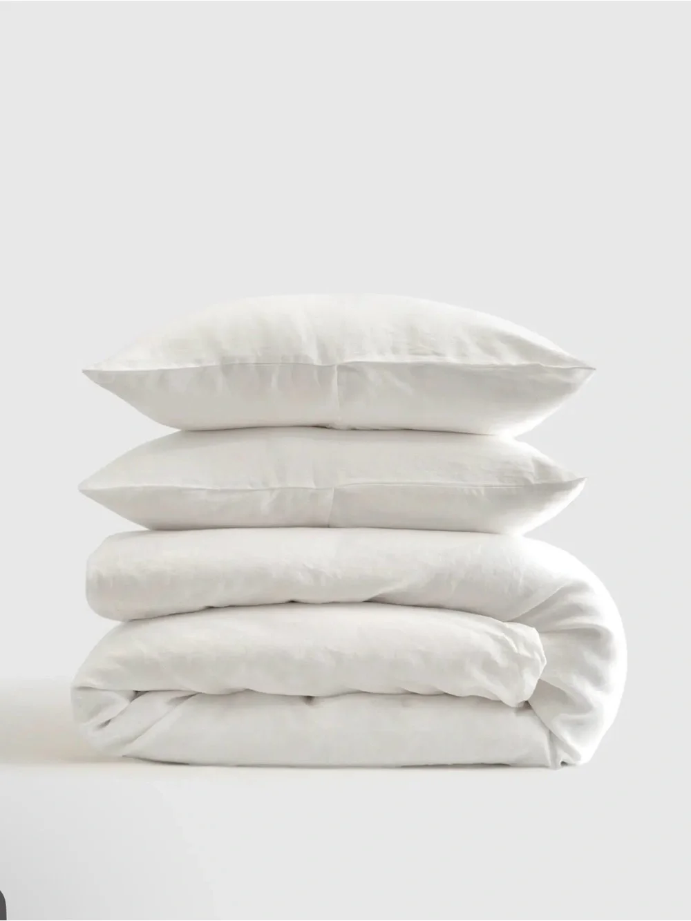 Quince NWOT European Linen Duvet Cover Set in White King/Cal King